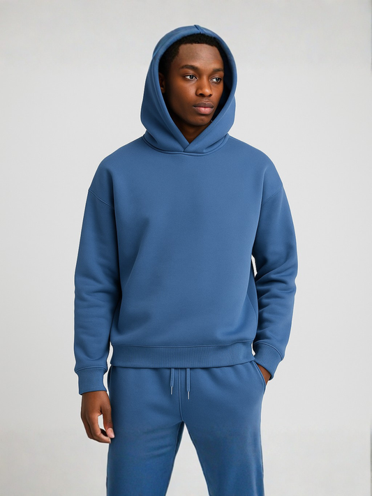 Oversized Hoodie and Jogger Set with Kangaroo Pocket for Men
