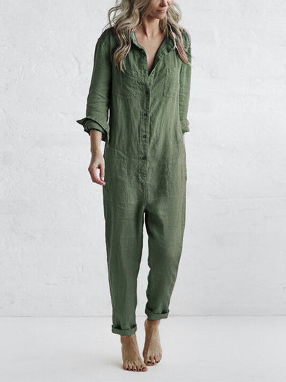Lässiger Jumpsuit mit langen Ärmeln