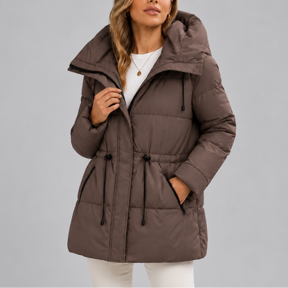 Puffer Coat with Hood for Women in Winter Fashion
