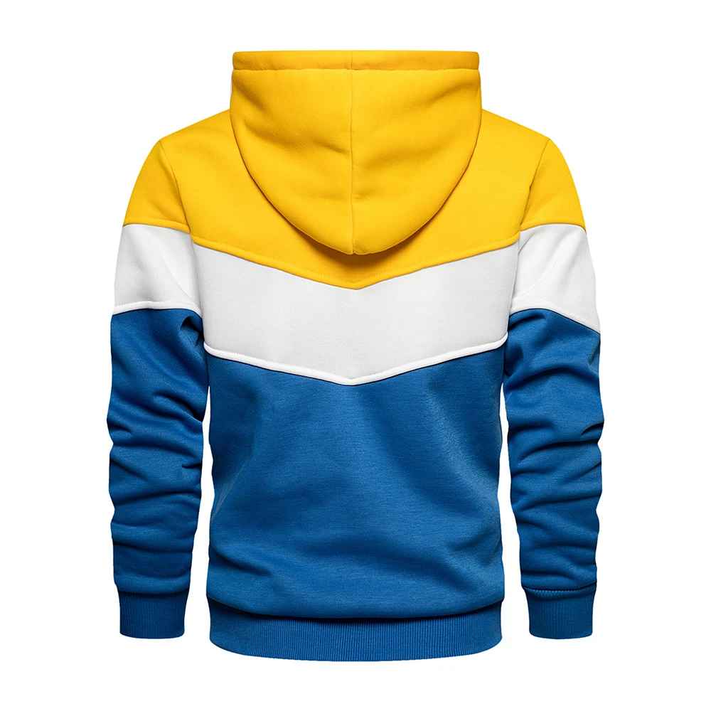 Hoodie sweat à capuche tricolore au sportswear rétro