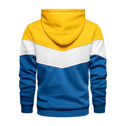 Hoodie sweat à capuche tricolore au sportswear rétro