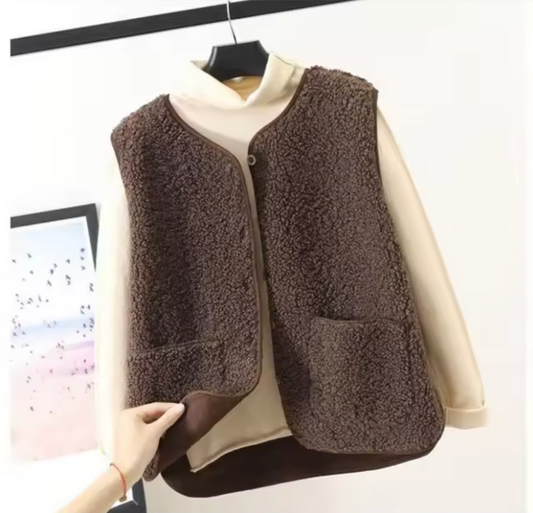 Veste sans manches chic en fleece premium