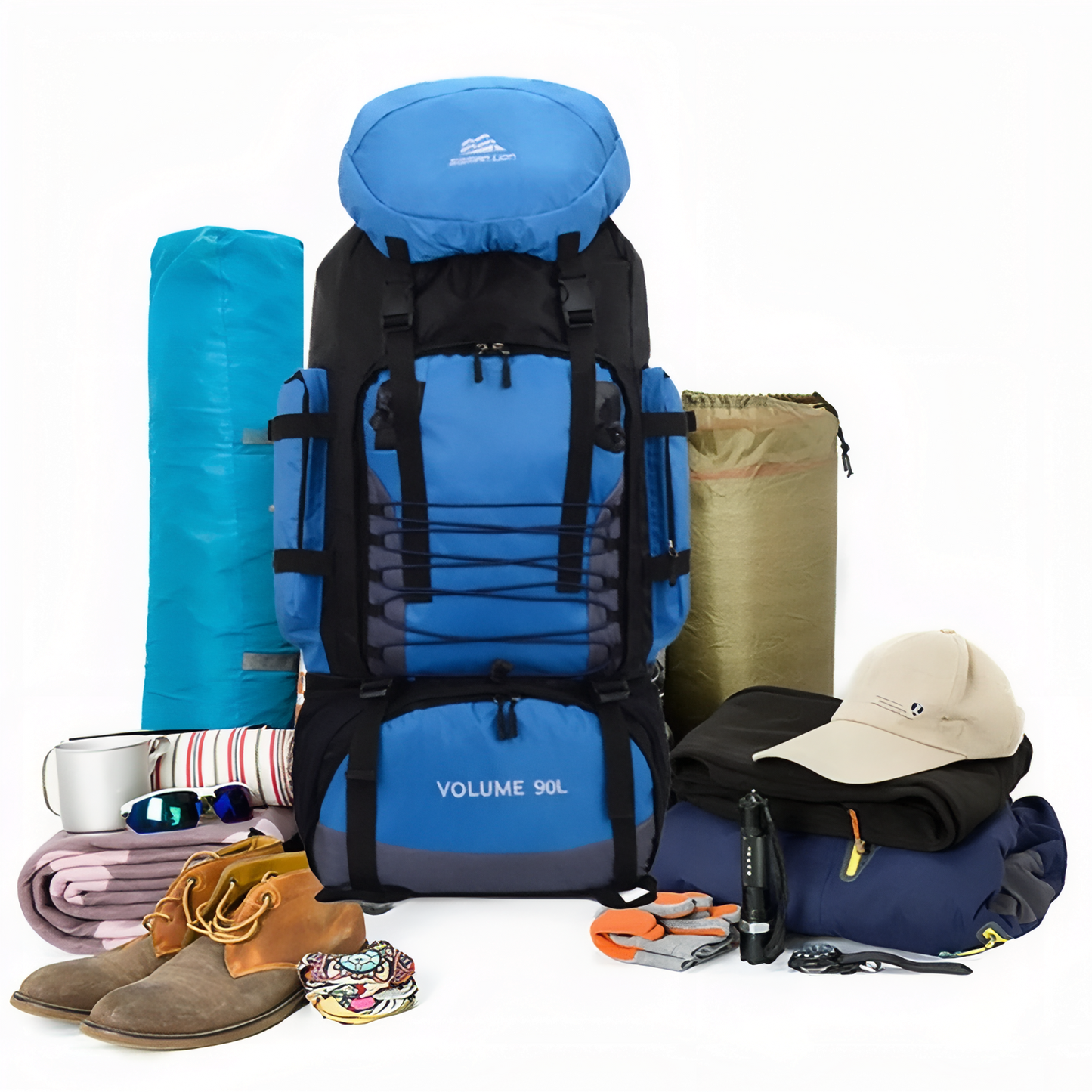 Grand Sac à Dos de Randonnée pour Homme 90 Litres Pratique et Spacieux