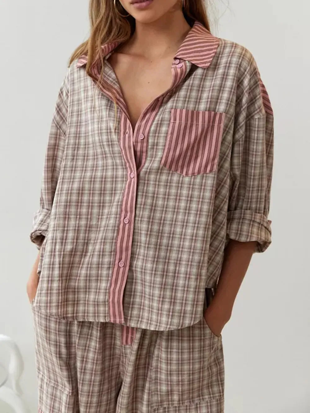 Amelie - Twee-delig pyjama set van zacht katoen - Dames