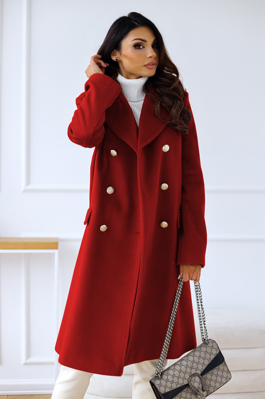 Long elegant coat with flowy cut
