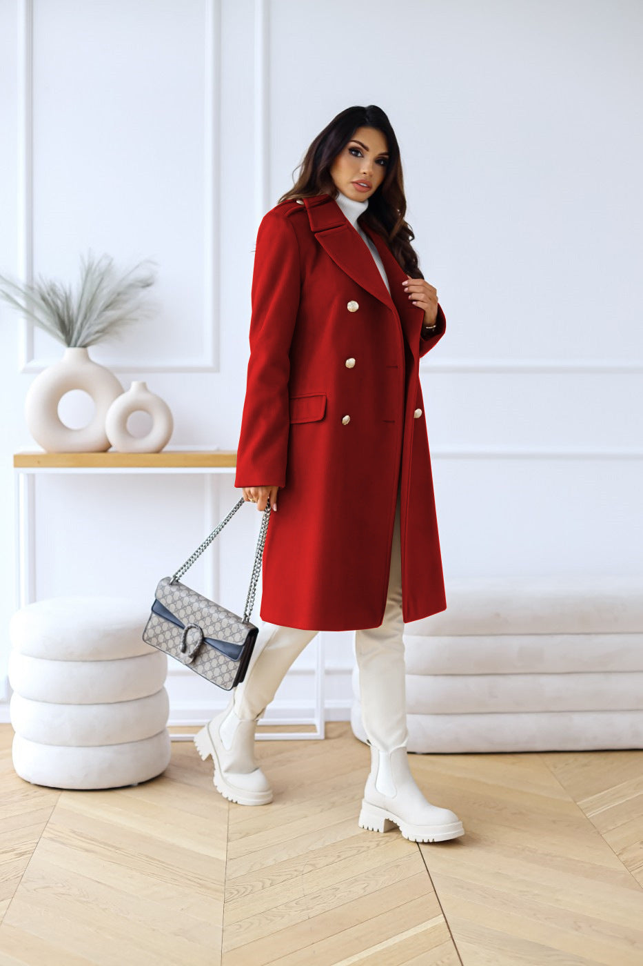 Long elegant coat with flowy cut