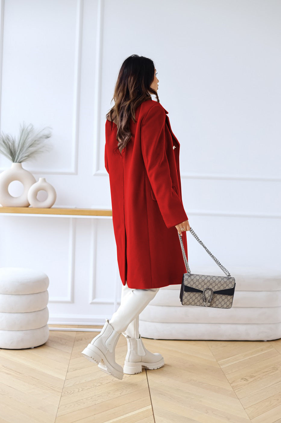 Long elegant coat with flowy cut