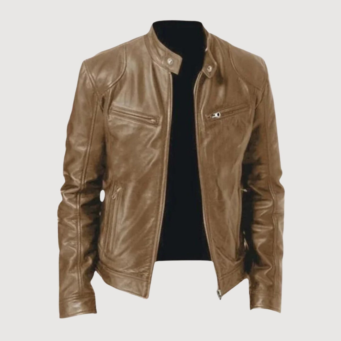 Veste en Cuir Premium Minimaliste