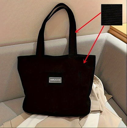 Tote bag velours côtelé élégant pour femmes