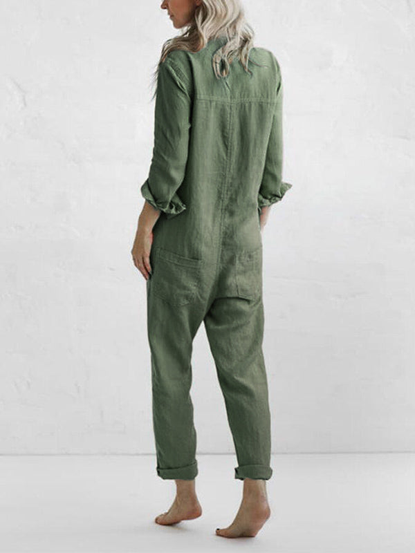 Lässiger Jumpsuit mit langen Ärmeln