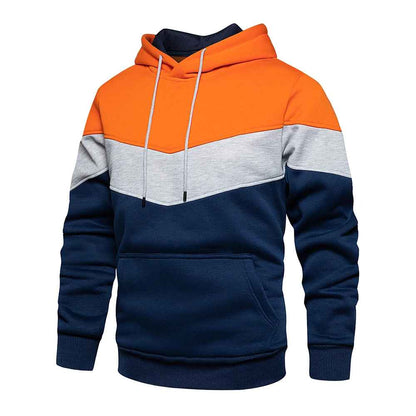 Hoodie sweat à capuche tricolore au sportswear rétro