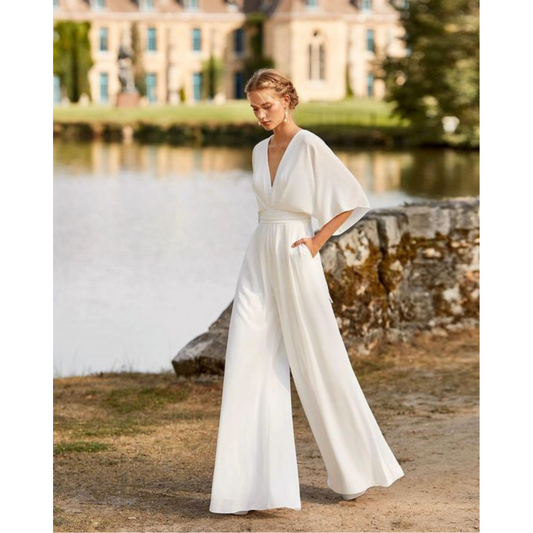 Carla - Combinaison Ajustée en Tissu Fluide - Mode Femme