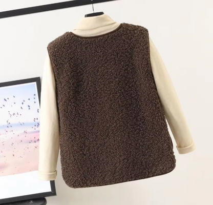 Veste sans manches chic en fleece premium