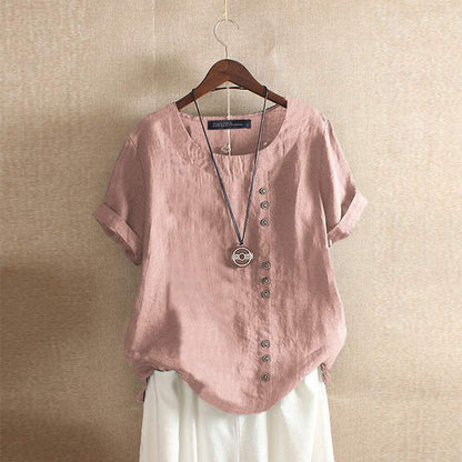 Elegante blouse met een mooie sluitknop voor dames