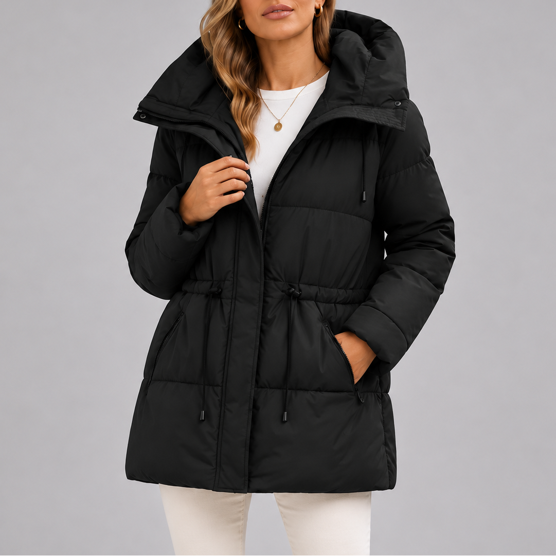 Puffer Coat with Hood for Women in Winter Fashion