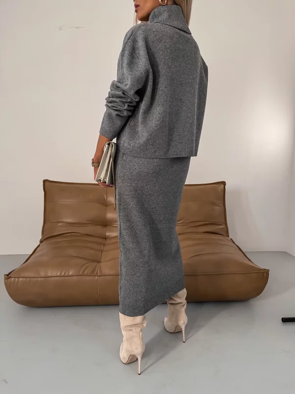 Robe Midi Col Roulé Style Élégant et Confortable pour Toutes Occasions