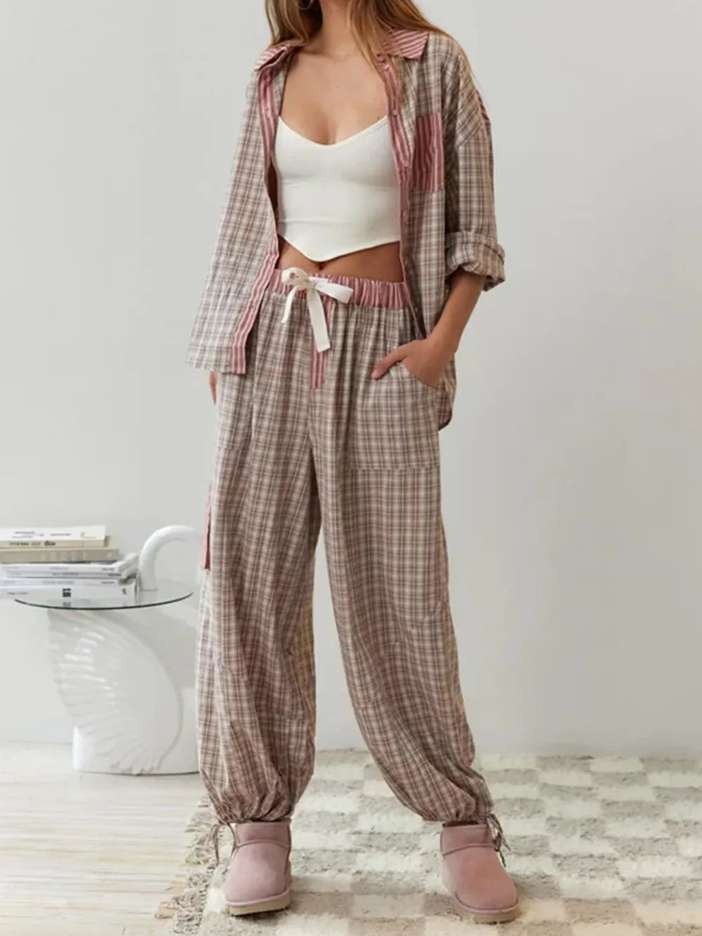 Amelie - Twee-delig pyjama set van zacht katoen - Dames
