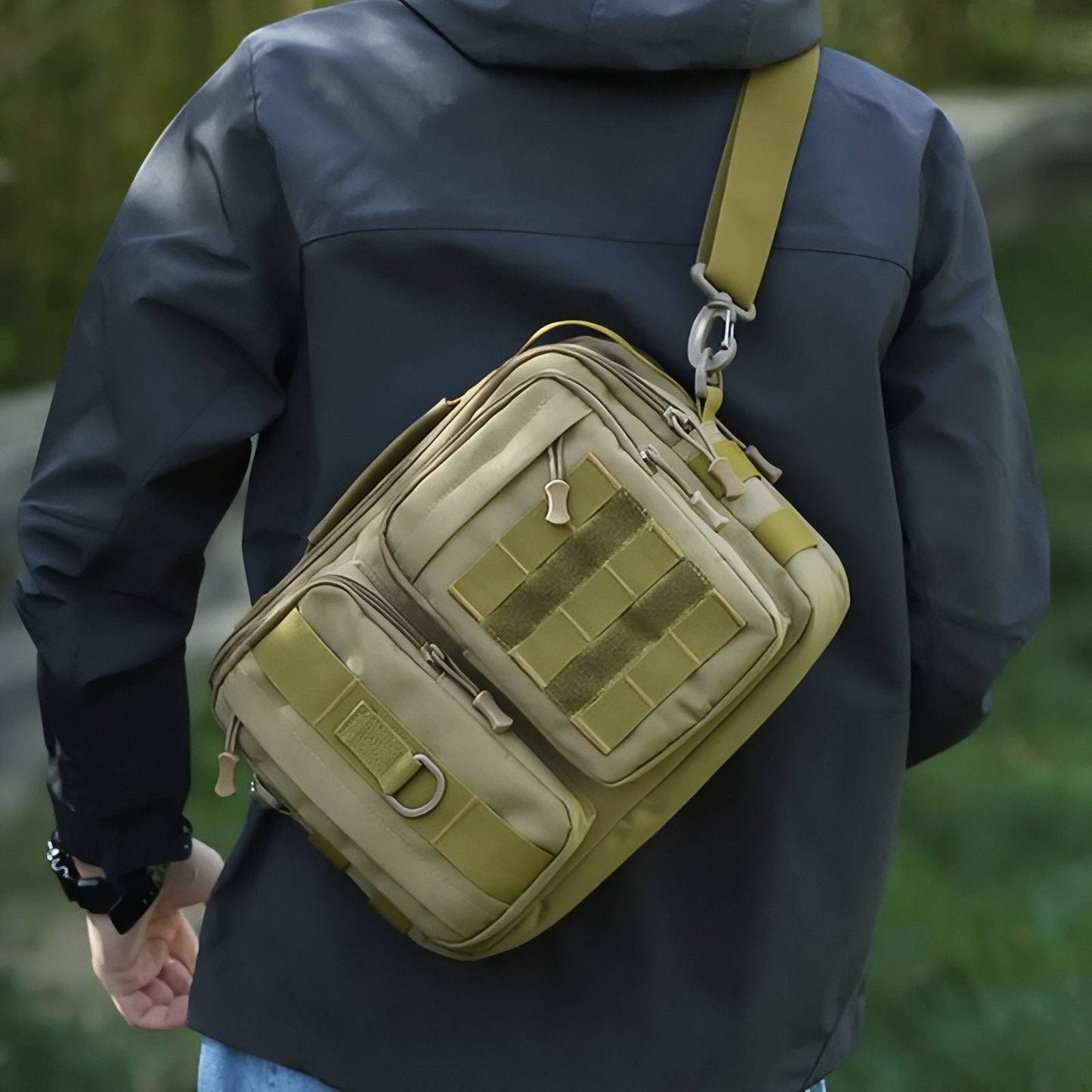 Sac Bandoulière Homme Style Militaire Pratique et Fonctionnel
