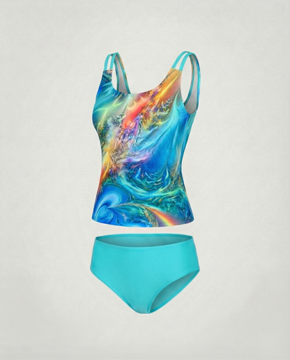 Tankini maillot de bain pour femme à Imprimé Chic