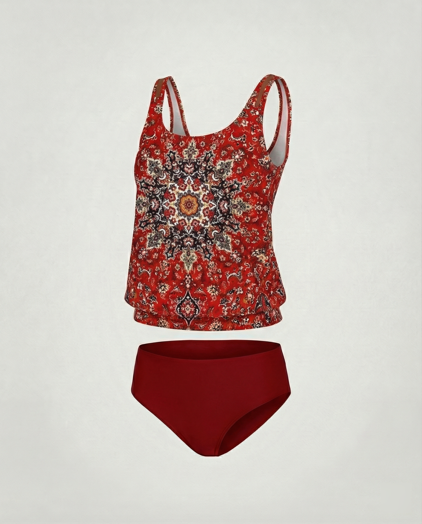 Tankini maillot de bain pour femme à Imprimé Chic