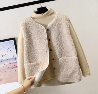 Veste sans manches chic en fleece premium