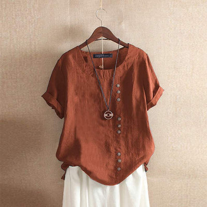 Elegante blouse met een mooie sluitknop voor dames