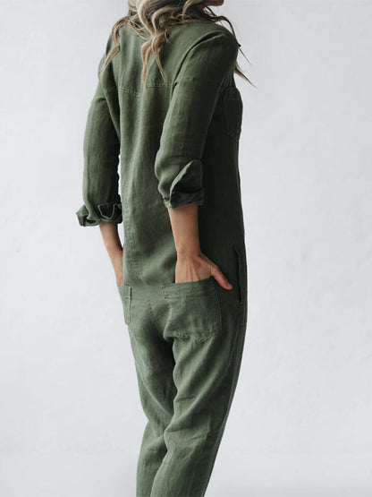 Lässiger Jumpsuit mit langen Ärmeln