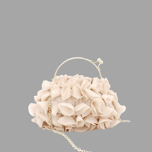 Floral petal bag with elegant and practical removable chain
