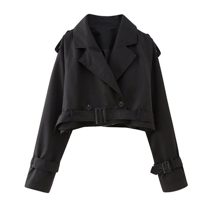 Trench pour femme court style urbain chic