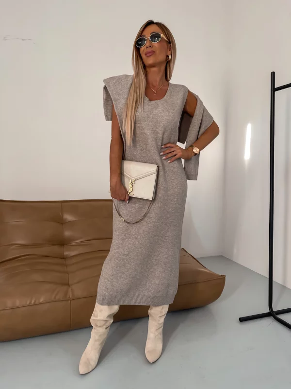 Robe Midi Col Roulé Style Élégant et Confortable pour Toutes Occasions