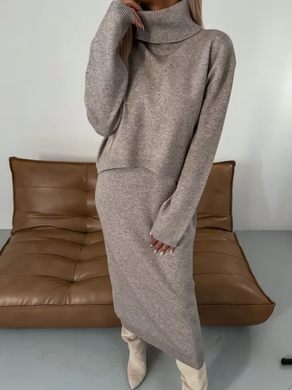 Robe Midi Col Roulé Style Élégant et Confortable pour Toutes Occasions