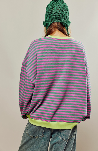 Pull oversized coloré chic