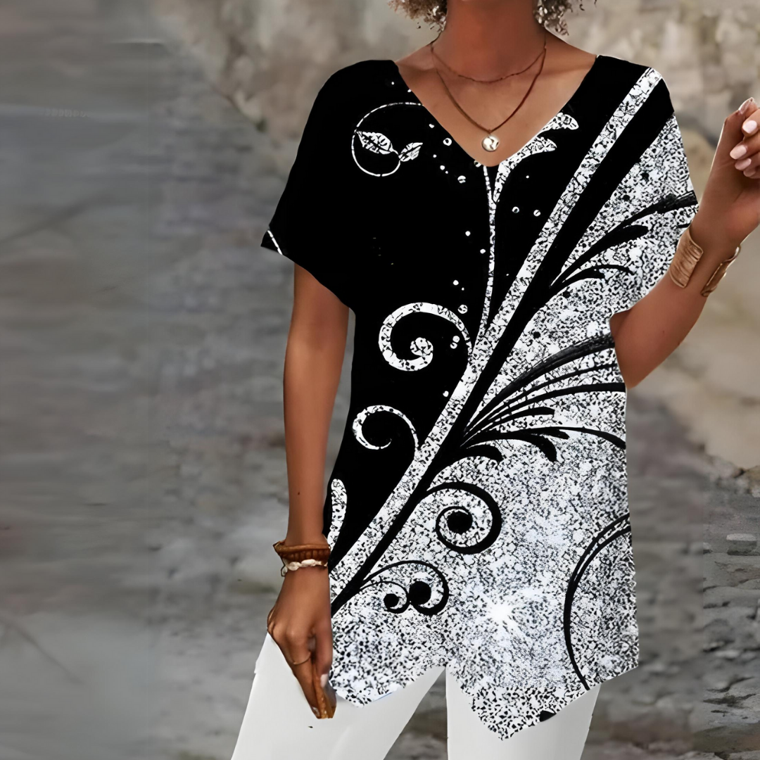 Chemisier Arias tendance avec décolleté en V élégant