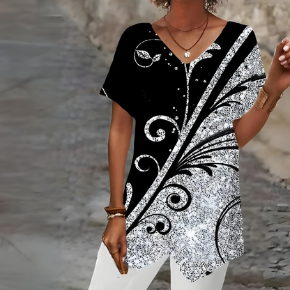 Chemisier Arias tendance avec décolleté en V élégant