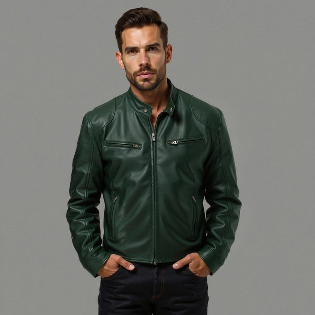 Veste en Cuir Premium Minimaliste
