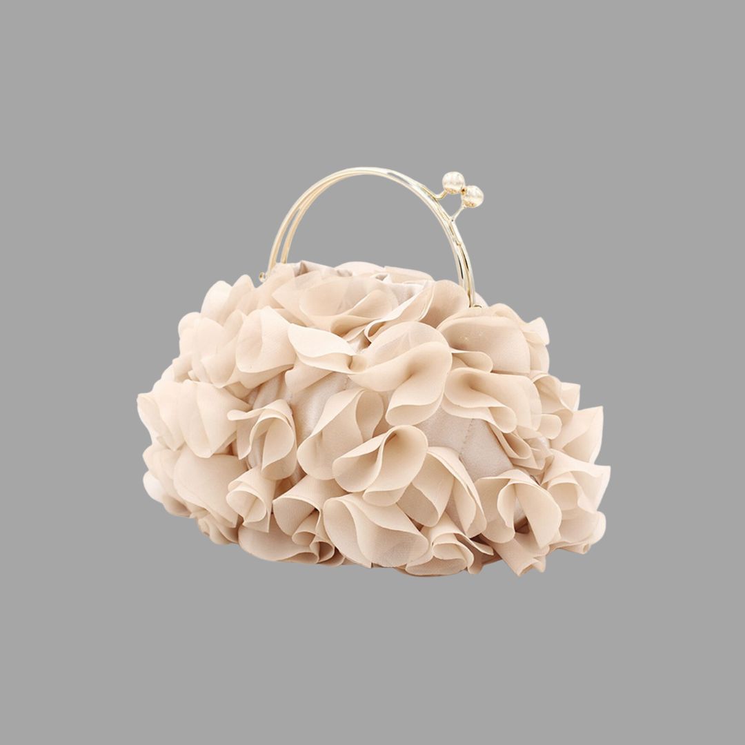 Floral petal bag with elegant and practical removable chain