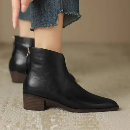 Bottines en cuir pointues élégantes