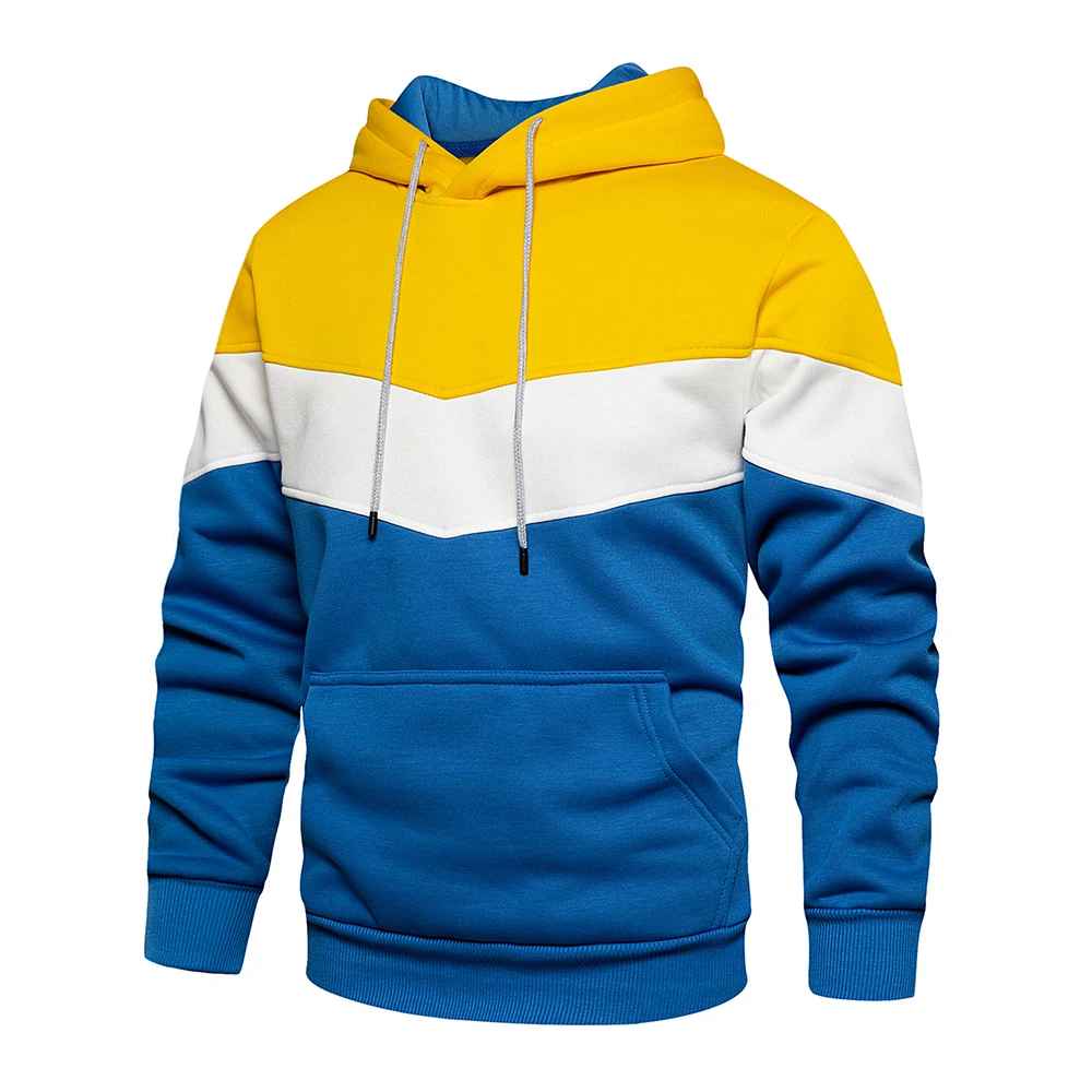 Hoodie sweat à capuche tricolore au sportswear rétro