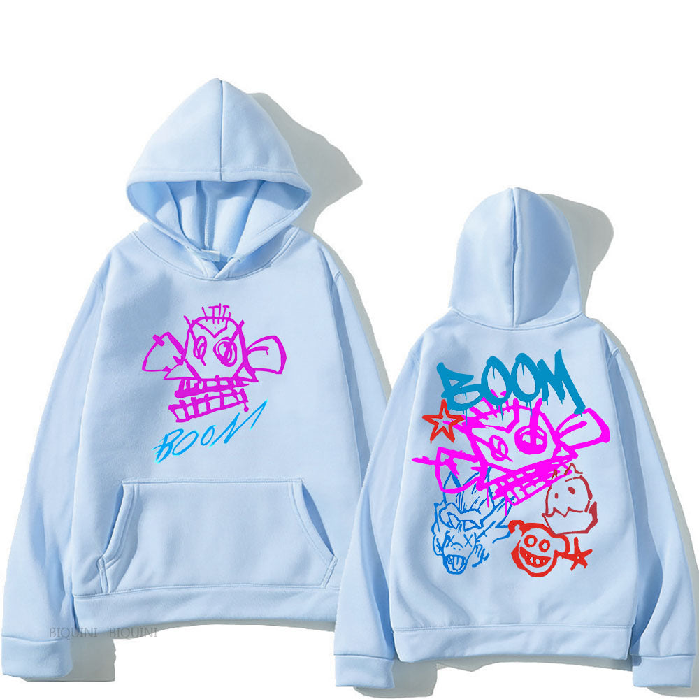 Hoodie long Arcane Jinx design vibrant