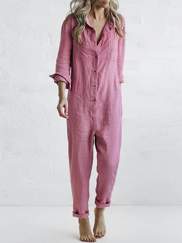 Lässiger Jumpsuit mit langen Ärmeln