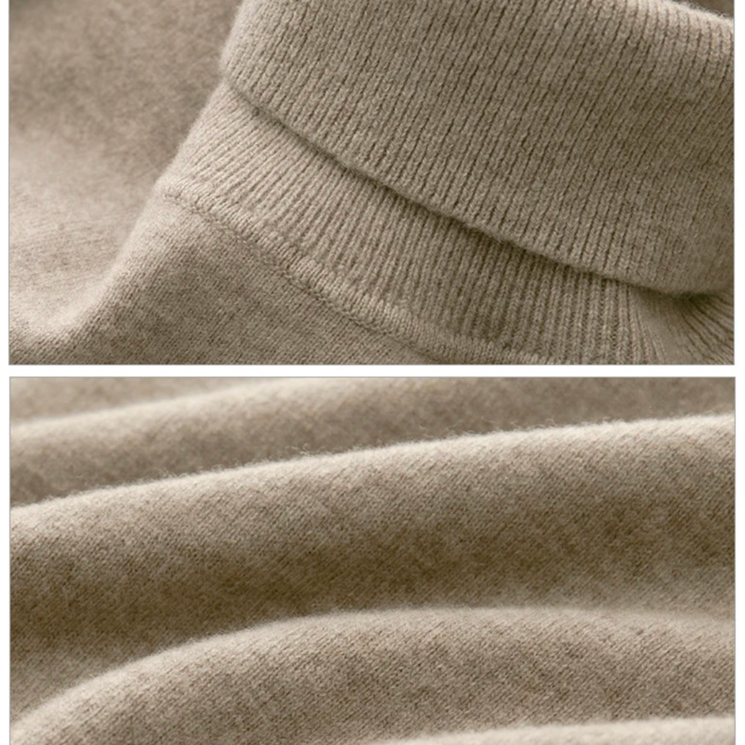 Pull col roulé chic en rayon coton élégant