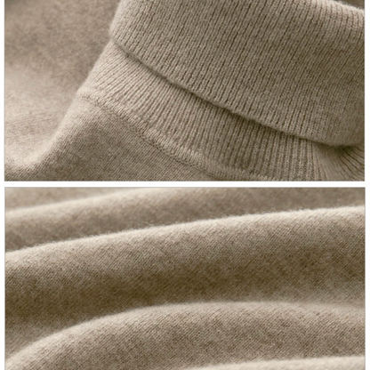 Pull col roulé chic en rayon coton élégant