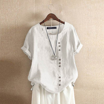 Elegante blouse met een mooie sluitknop voor dames