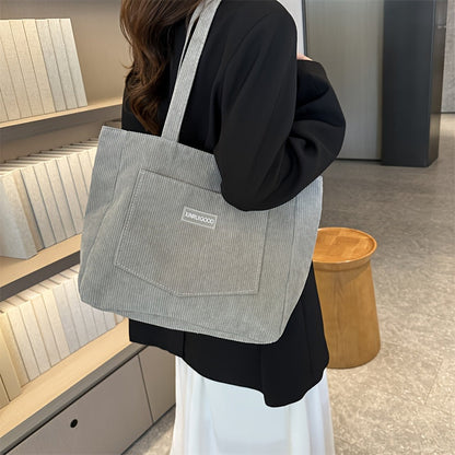 Tote bag velours côtelé élégant pour femmes