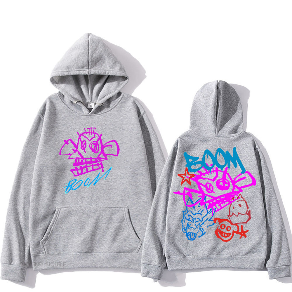 Hoodie long Arcane Jinx design vibrant