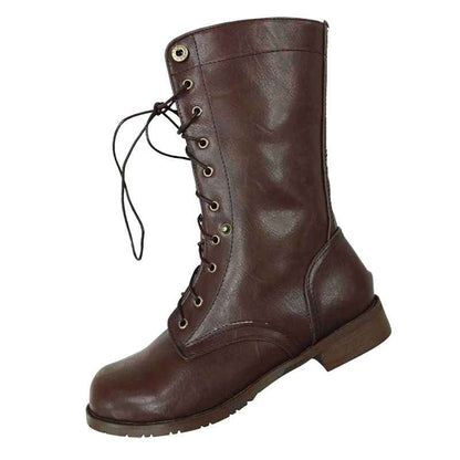 Bottes montantes à lacets au style militaire vintage