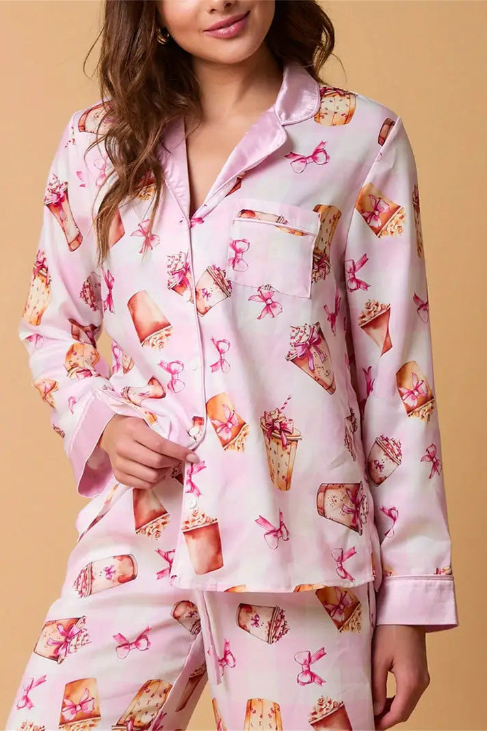 Ensemble de pyjama chic à motifs de fruits