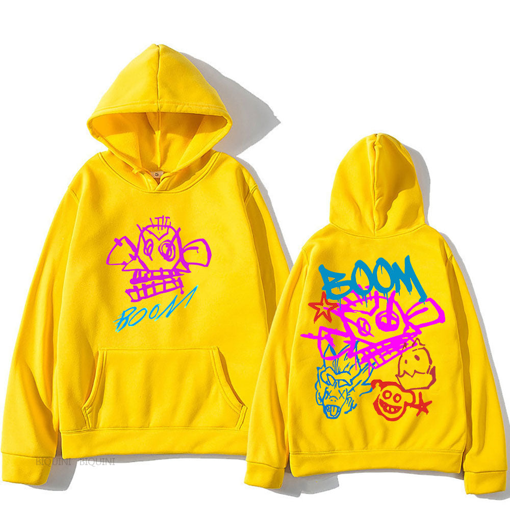 Sweat à capuche graffiti au style streetwear