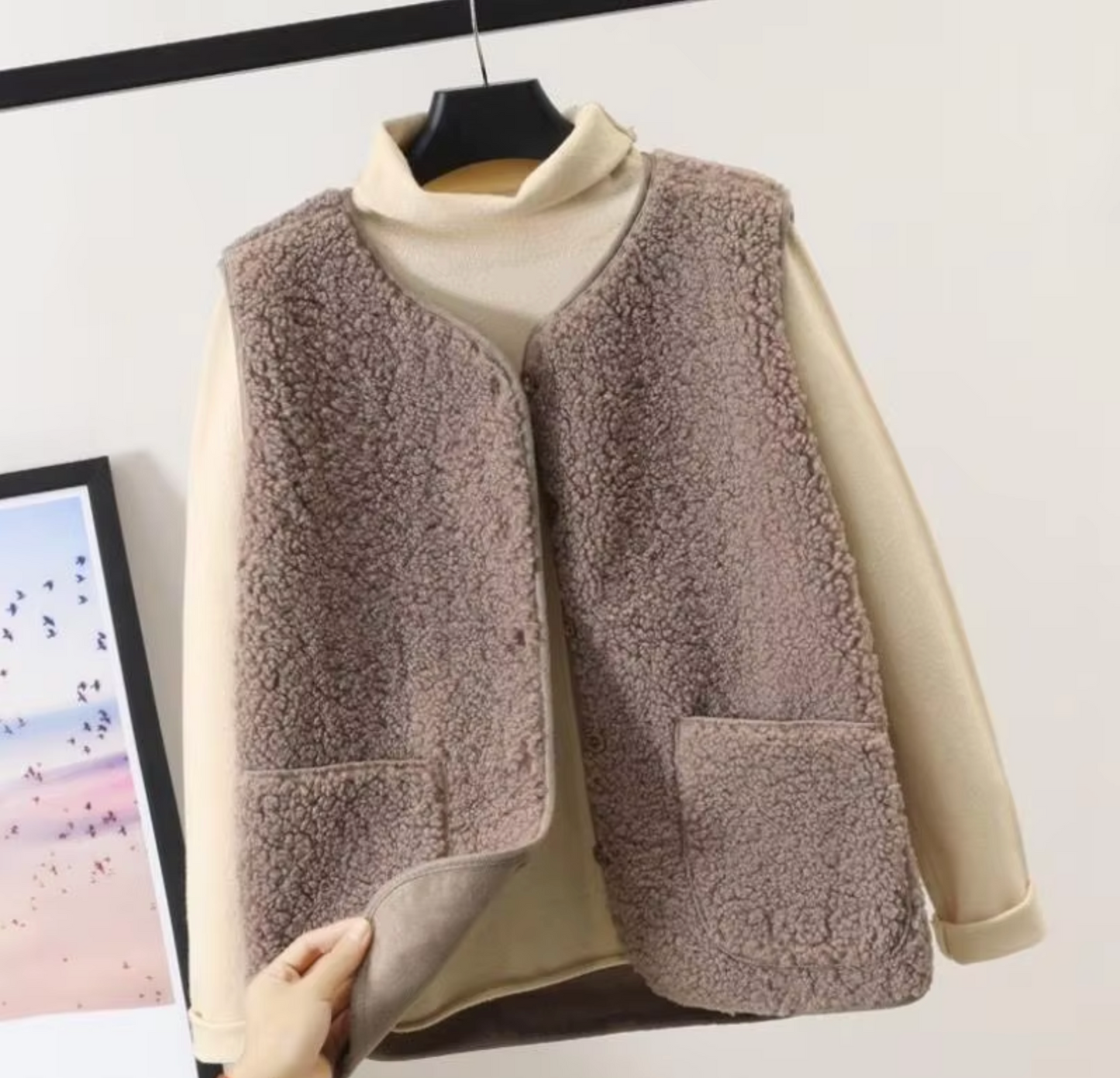 Veste sans manches chic en fleece premium