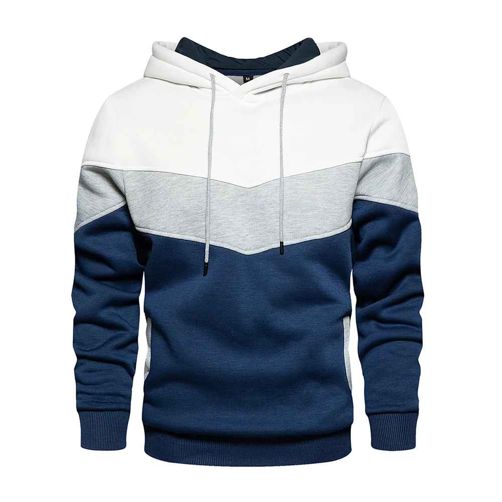 Hoodie sweat à capuche tricolore au sportswear rétro